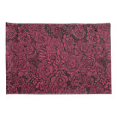 Housse D'oreillers Succulents à Viva Magenta- Couleur de l'année 2023 (Dos-Droit)