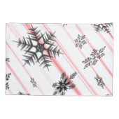 Housse D'oreillers Sucre de canne de Noël Snowflakes Pillowcase (Dos)