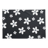 Housse D'oreillers Summer Boho Black White Daisy Flowers (Dos-Droit)