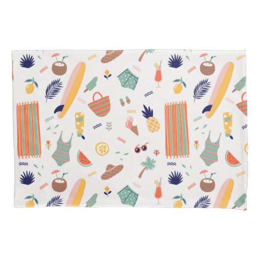 Housse D'oreillers Sunny Beach Fun Motif (devant-gauche)