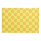 Housse D'oreillers Sunshine Sun Pattern Design On Yellow  (Dos)