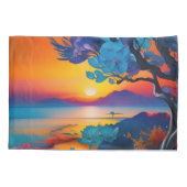 Housse D'oreillers Superbe lever de soleil sur l'étang (Dos)