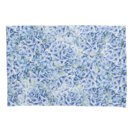 Housse D'oreillers Superbes hydrangées bleues - motif floral (devant)