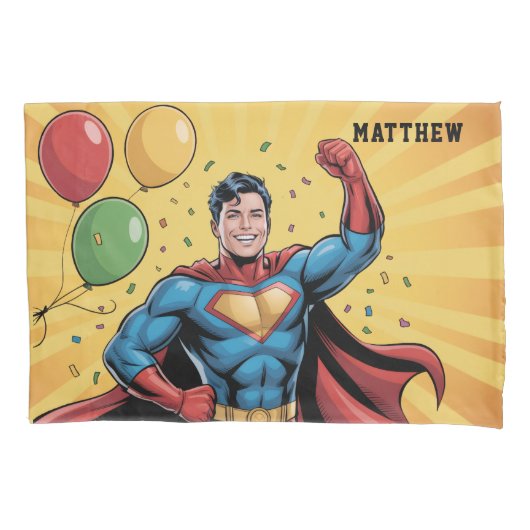 Housse D'oreillers Superhero Boys Birthday Party Gift (devant)