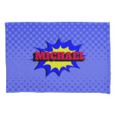 Housse D'oreillers Superhero Kids Comic Book Nom personnalisé (devant)