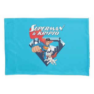 Housse D'oreillers Superman & Krypto Soar