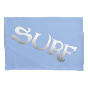 Housse D'oreillers Surf bleu incliné oreiller standard 2 côtés