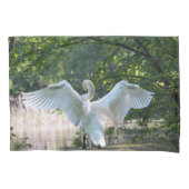 Housse D'oreillers Swan avec ailes étalées (devant)