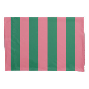 Housse D'oreillers Sweetheart Rose Pickle Rayure Verte