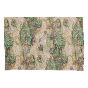 Housse D'oreillers Sycamore arbre écorce mousse Lichen