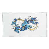 Housse D'oreillers Symbol Infinity of Blue Morpho Butterflies (Dos-Droit)