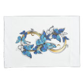 Housse D'oreillers Symbol Infinity of Blue Morpho Butterflies (devant-Droit)