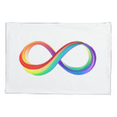Housse D'oreillers Symbole d'infinité arc-en-ciel stratifié (Dos)