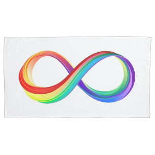 Housse D'oreillers Symbole d'infinité arc-en-ciel stratifié