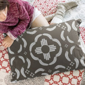 Housse D'oreillers Symbole Zia et conception de la plume Sud-Ouest