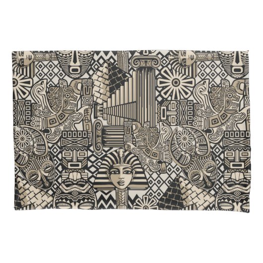 Housse D'oreillers Symboles historiques anciens Style de tatouage (devant)