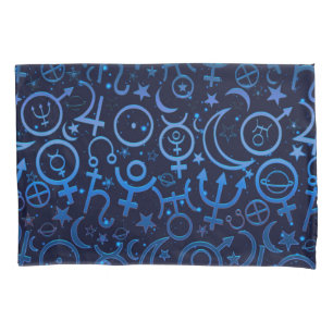 Housse D'oreillers Symboles planétaires Bleus Planètes Universelles M