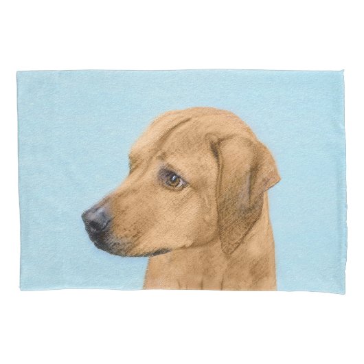 Housse D'oreillers Tableau Rhodesian Ridgeback - Art Chien original (devant)