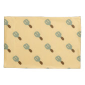 Housse D'oreillers Tabouret gris tirant motif brun (Dos)