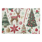Housse D'oreillers Taille standard du thème de Noël (Dos)