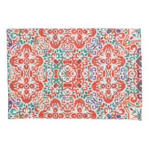 Housse D'oreillers Talavera Mexicaine : Collage Ethnique De Carreaux.