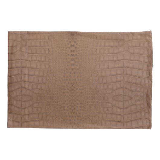 Housse D'oreillers Tan Alligator Texture Imprimer (Dos)