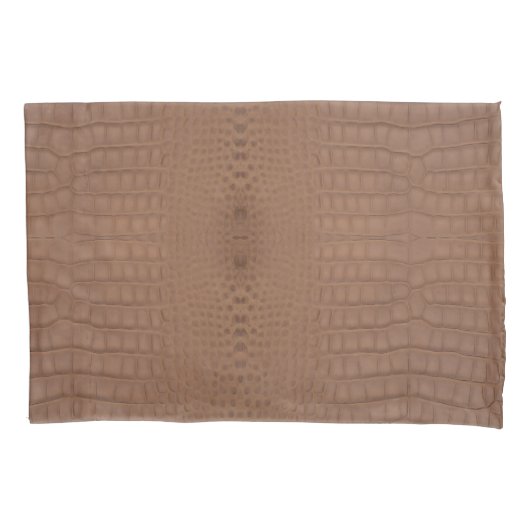 Housse D'oreillers Tan Alligator Texture Imprimer (devant)