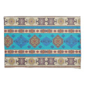 Housse D'oreillers Tapis de tapis bleu antique turc Kilim (devant-gauche)