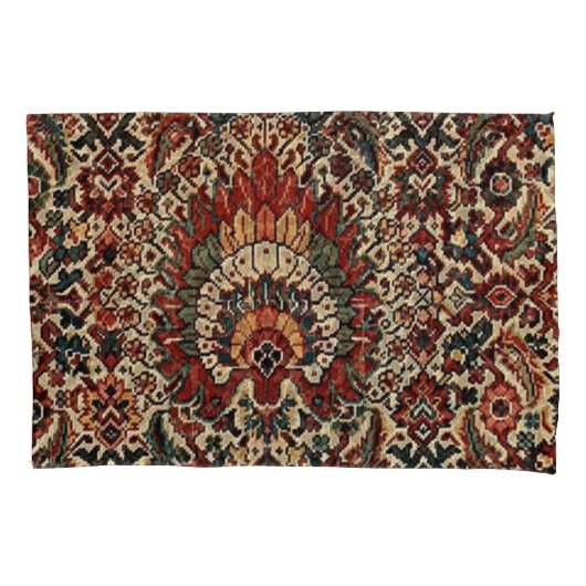 Housse D'oreillers Tapis de tapis persan turc antique (devant-gauche)