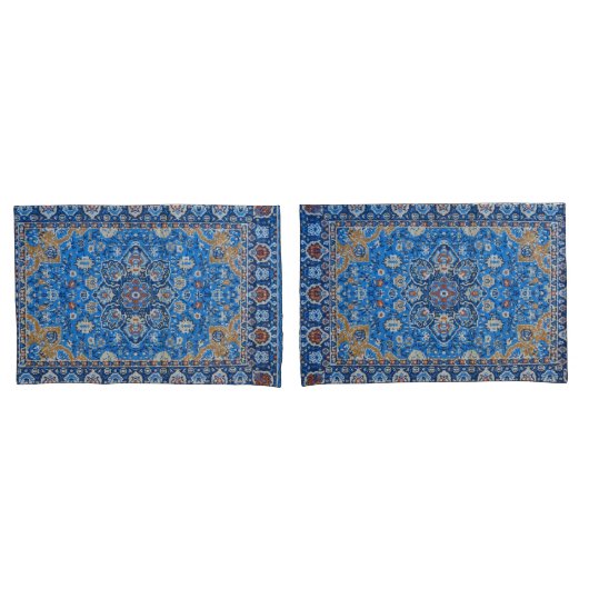 Housse D'oreillers Tapis persan turc antique (devant-Set)