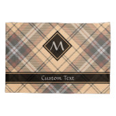 Housse D'oreillers Tartan beige et Brown (Dos)