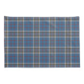 Housse D'oreillers Tartan Clan Thompson Plaid Blue Grey Check (Dos-Droit)