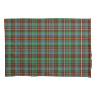 Housse D'oreillers Tartan de chasse de vert, de brun et de bleu de