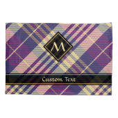 Housse D'oreillers Tartan mauve, or et bleu (Dos)