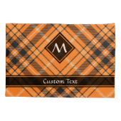 Housse D'oreillers Tartan orange d'Halloween (Dos)