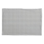 Housse D'oreillers Tartan plaid christmas elf reideer grey white name (Dos)
