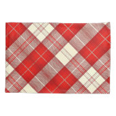Housse D'oreillers Tartan rouge et blanc (Dos)