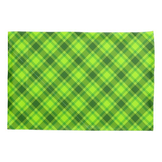 Housse D'oreillers Tartan vert À damiers Motif plaid-57578 (Dos)