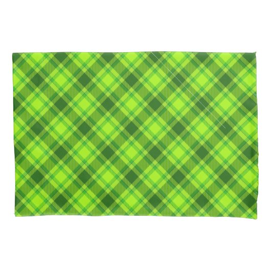 Housse D'oreillers Tartan vert À damiers Motif plaid-57578 (devant)