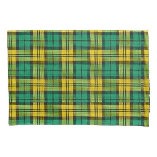Housse D'oreillers Tartan vert Jaune Plaid Design Motif (devant)
