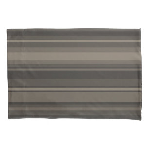 Housse D'oreillers Taupe bandes