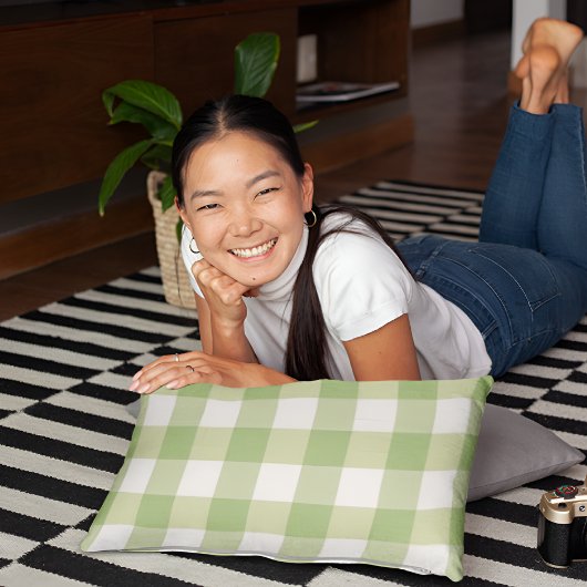 Housse D'oreillers Tea Green À damiers Coussin Coque