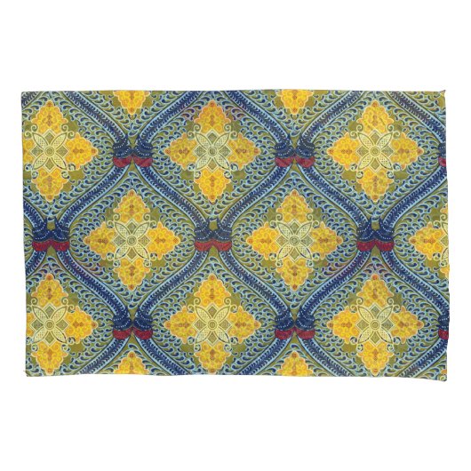 Housse D'oreillers Technique indonésienne de teinture de résistance à (devant)