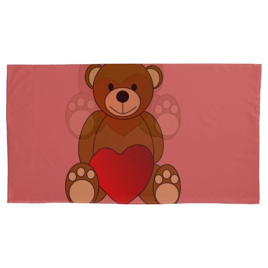Housse D'oreillers Teddy Love (devant-gauche)