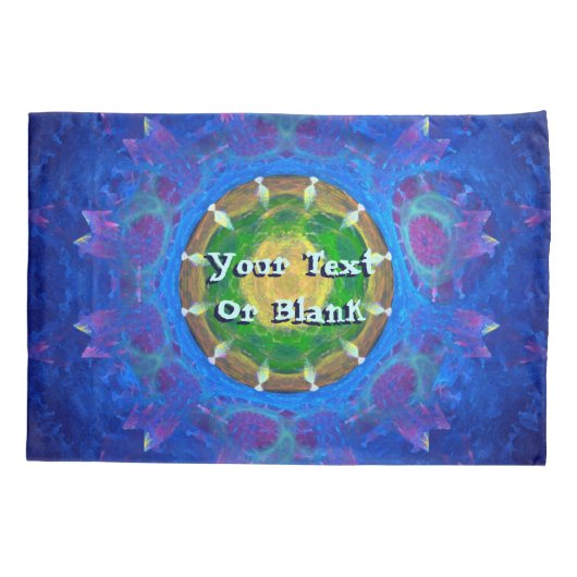 Housse D'oreillers Teinture à tarte bleu-vert (Dos)