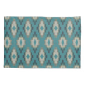 Housse D'oreillers Tendance Turquoise Bleu Taupe Brown Beige Grey Tri (Dos-gauche)