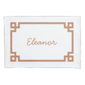 Housse D'oreillers Terra Cotta Grèce Key Monogramme Standard (devant)