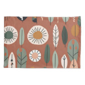 Housse D'oreillers Terracotta Fleur sauvage Boho Rustique Style Eclec (Dos)