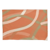 Housse D'oreillers Terracotta Linework Pattern | Cream & Olive (devant)