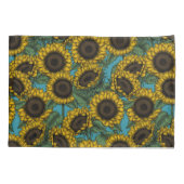 Housse D'oreillers Terrain de tournesol (Dos-gauche)